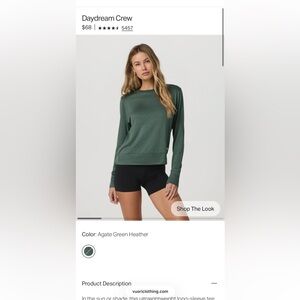 Vuori Daydream Crew in Agate Heather Green